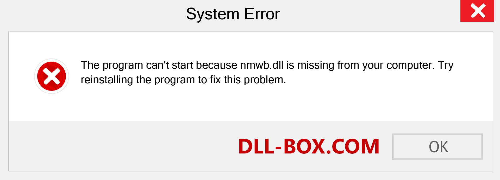  nmwb.dll file is missing?. Download for Windows 7, 8, 10 - Fix  nmwb dll Missing Error on Windows, photos, images